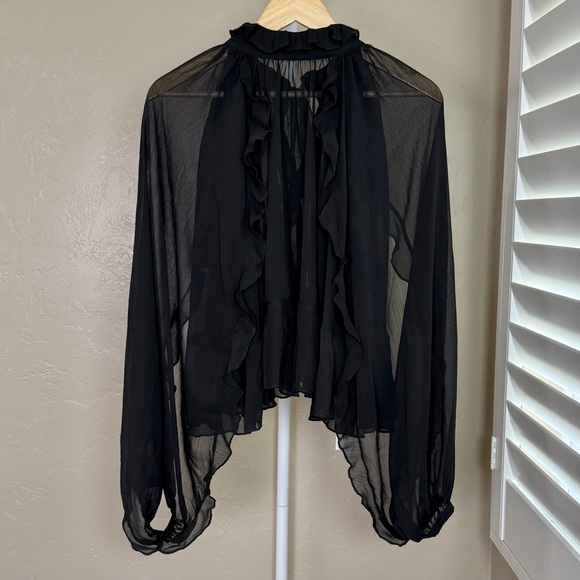 Commense Black Ruffled Layered Mini Dress - Picture 9 of 14